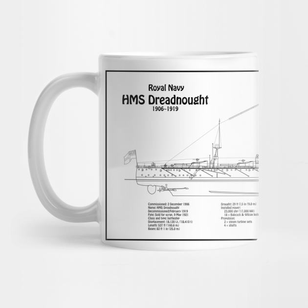 HMS Dreadnought ship plans - BDL by SPJE Illustration Photography